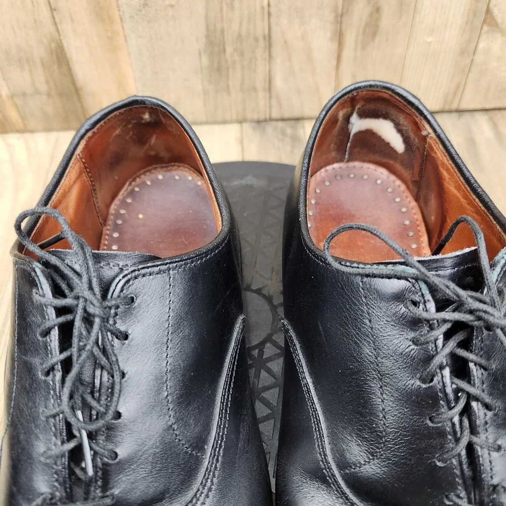 Brooks Brothers Cap Toe Oxford Dress Shoes Mens 9 D Black Leather 35922026